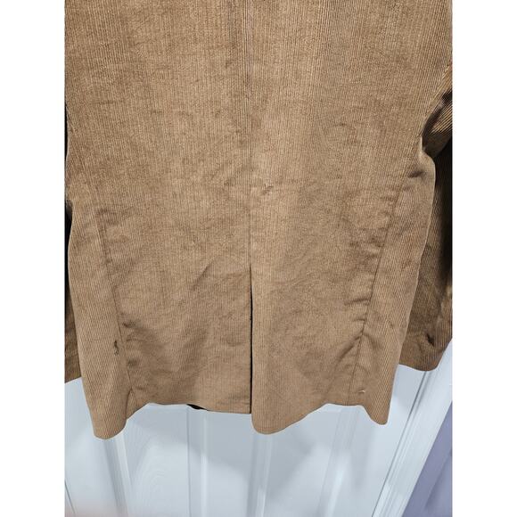 Vintage Lands' End Men Corduroy Blazer Sports Jacket Size 46 L Cotton Tan Brown - Picture 6 of 12